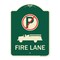 Signmission Fire Lane W/ No Parking& Graphic Heavy-Gauge Aluminum Architectural Sign, 24" x 18", G-1824-24017 A-DES-G-1824-24017 - alternate 1